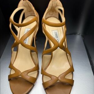 Jimmy Choo Tan leather high heels